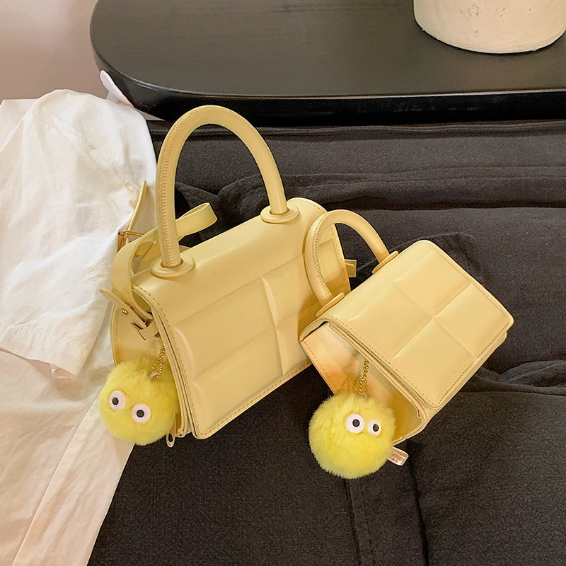 Women's Small Pu Leather Solid Color Streetwear Square Magnetic Buckle Shoulder Bag Handbag Crossbody Bag