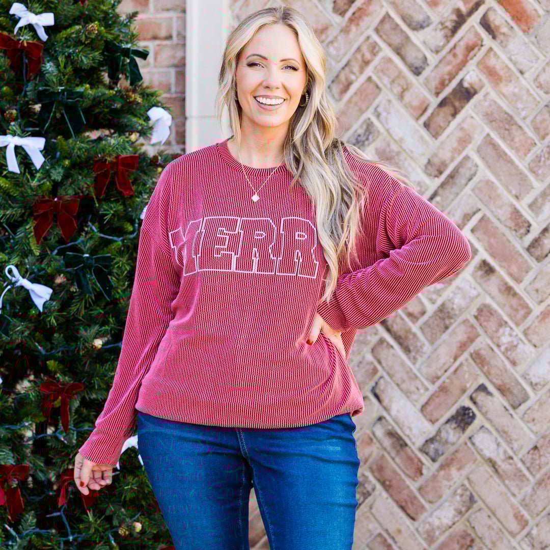 Joy Around The World Top. Red