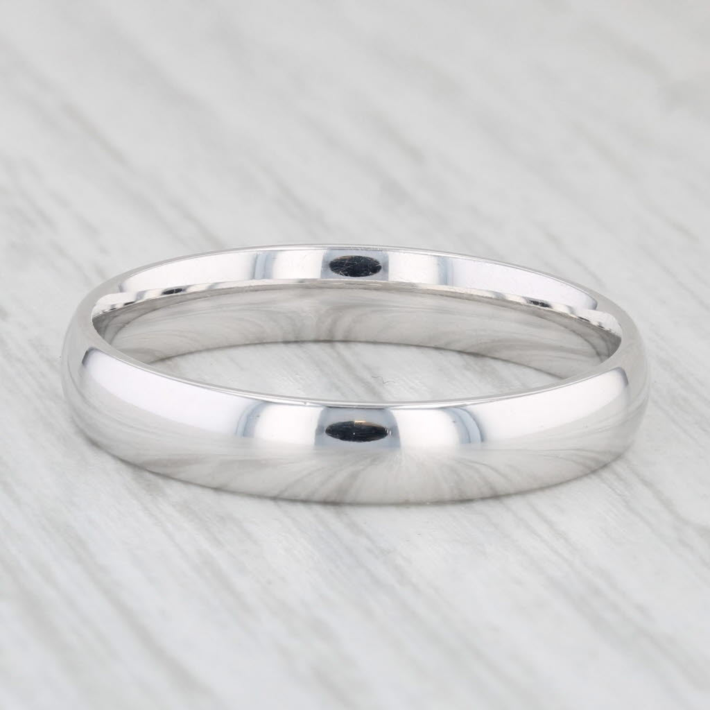 Classic Men's Wedding Band 14k White Gold Size 10.5 Ring