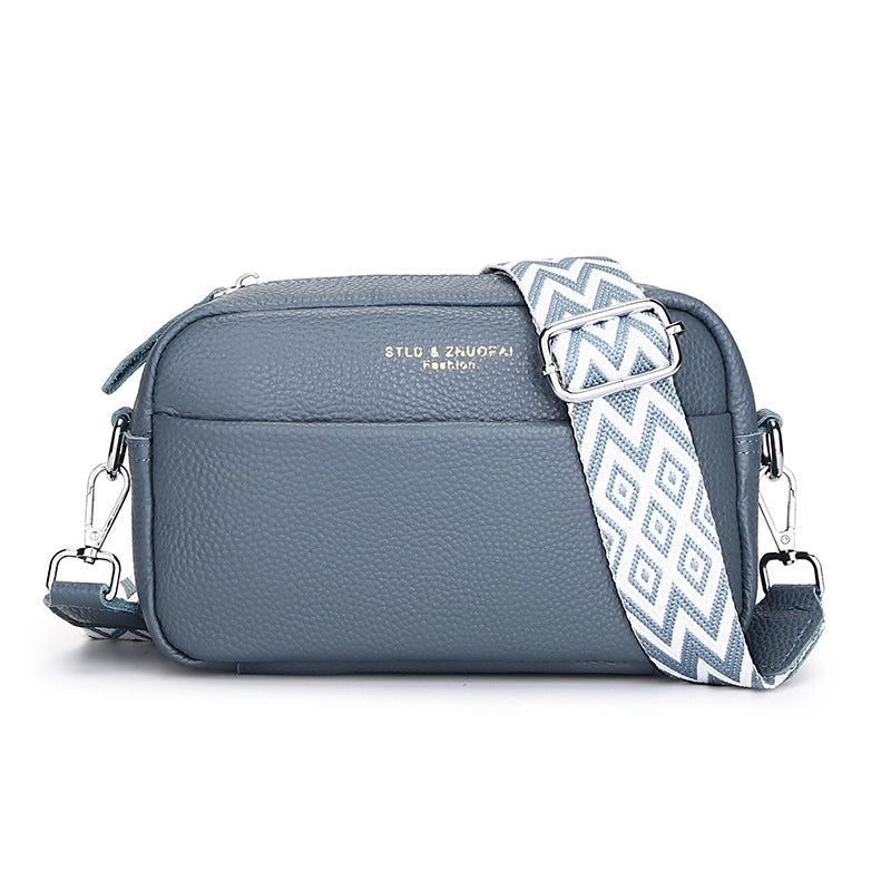 Women's Small All Seasons Leather Elegant Streetwear Square Bag