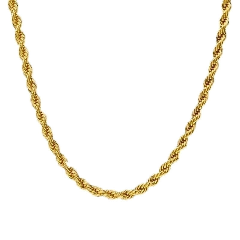 Minimalist Twist Iron Gold Plated Necklace 1 Piece