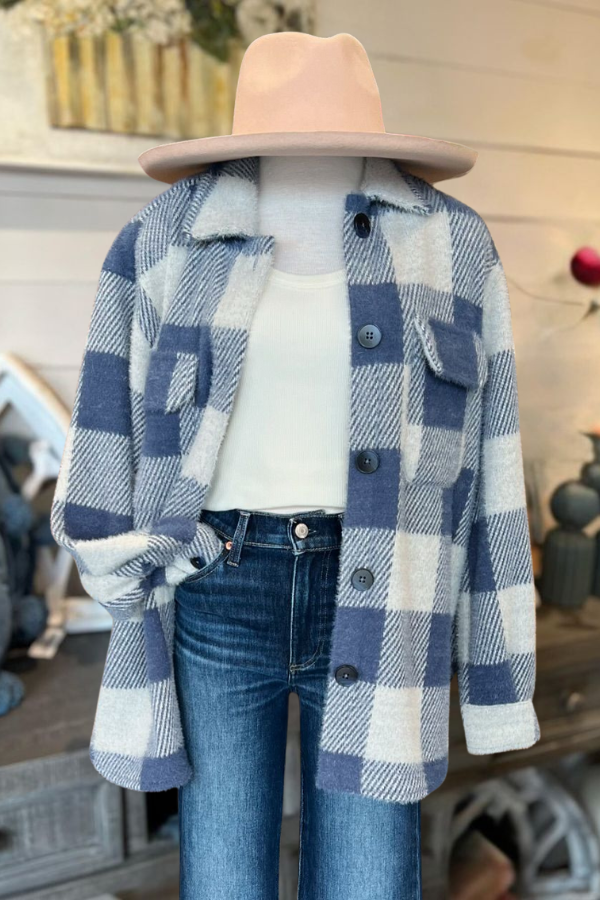 Classic Plaid Plush Jacket