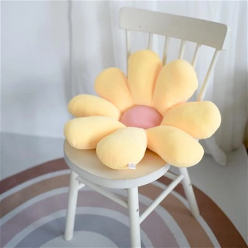 Pastoral Solid Color Plush Seat Cushion