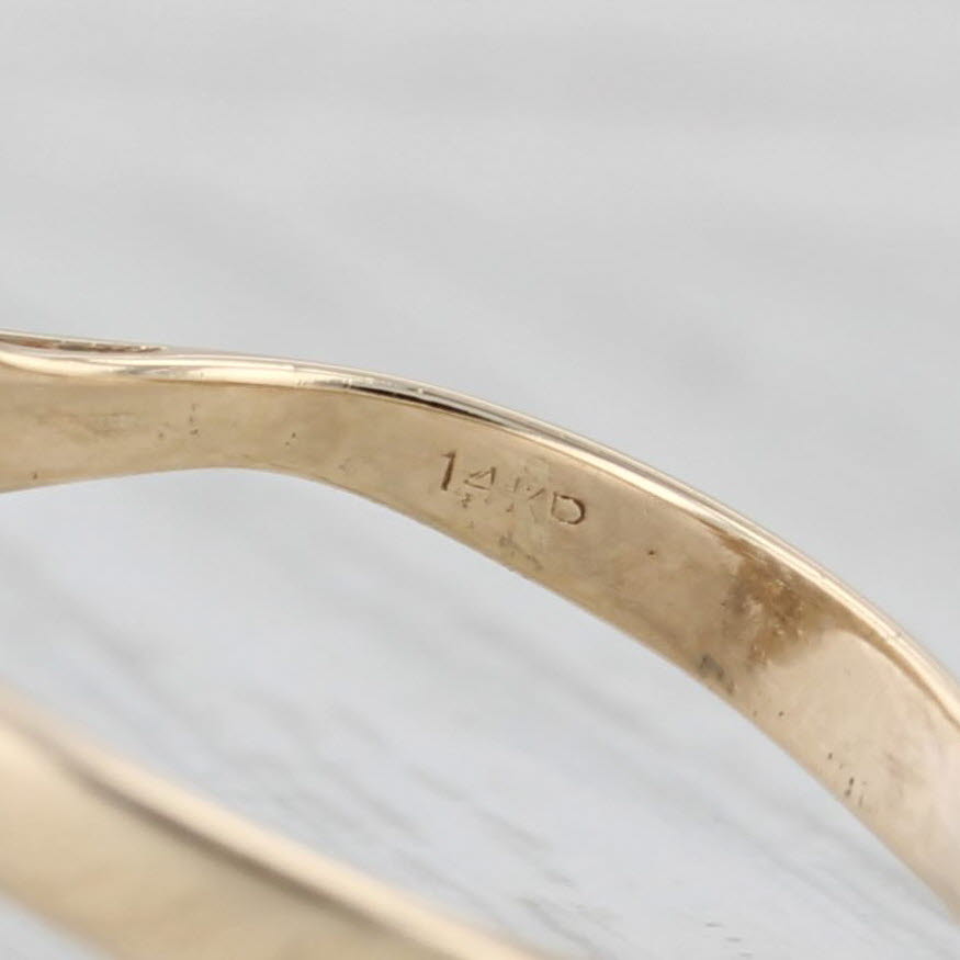 0.98ctw Diamond Fan Ring 14k Yellow Gold Size 8.5 Cocktail