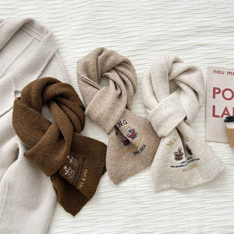 Women's Cute Minimalist Solid Color Imitation Cashmere Scarf