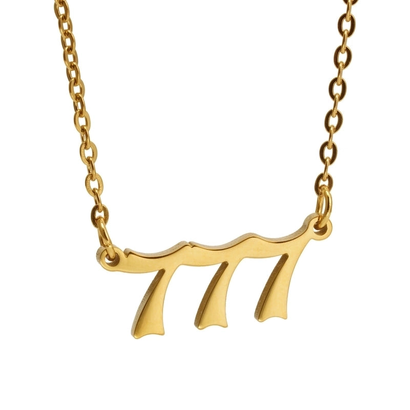 Minimalist Number Stainless Steel Plating Necklace 1 Piece