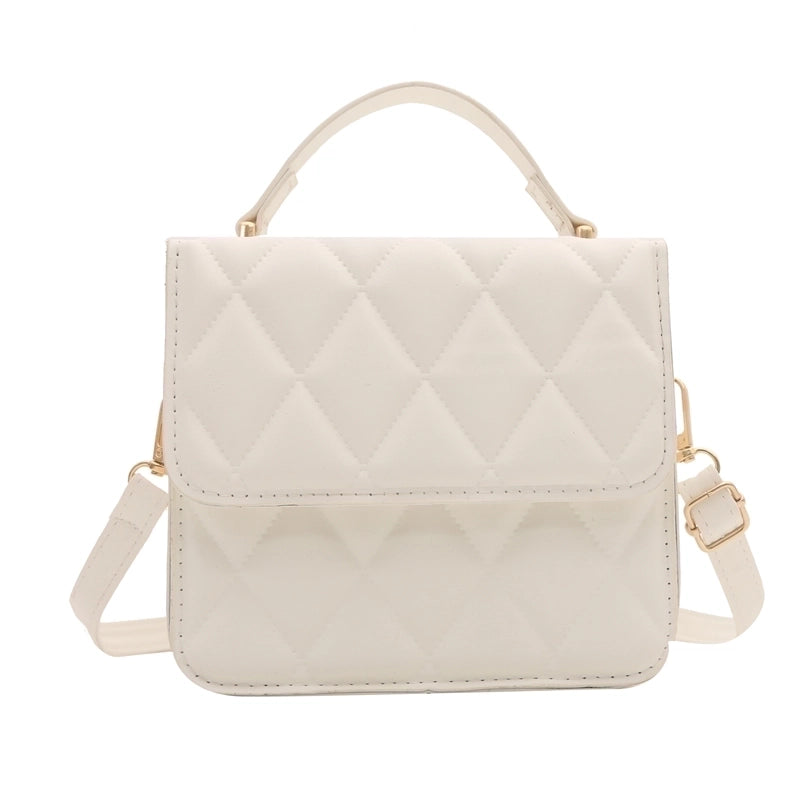 Women's Pu Leather Solid Color Classic Style Flip Cover Handbag