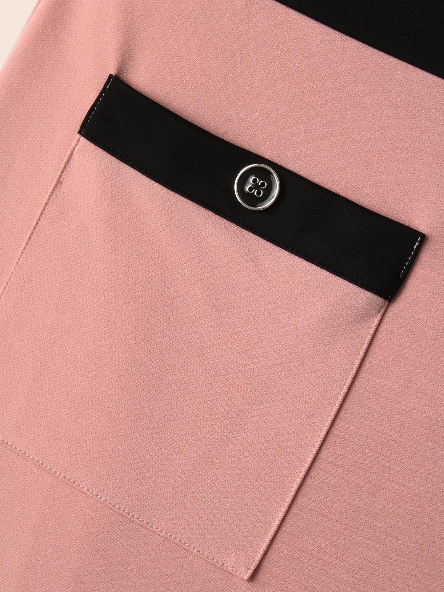 Contrast Button Detail Tank Dress