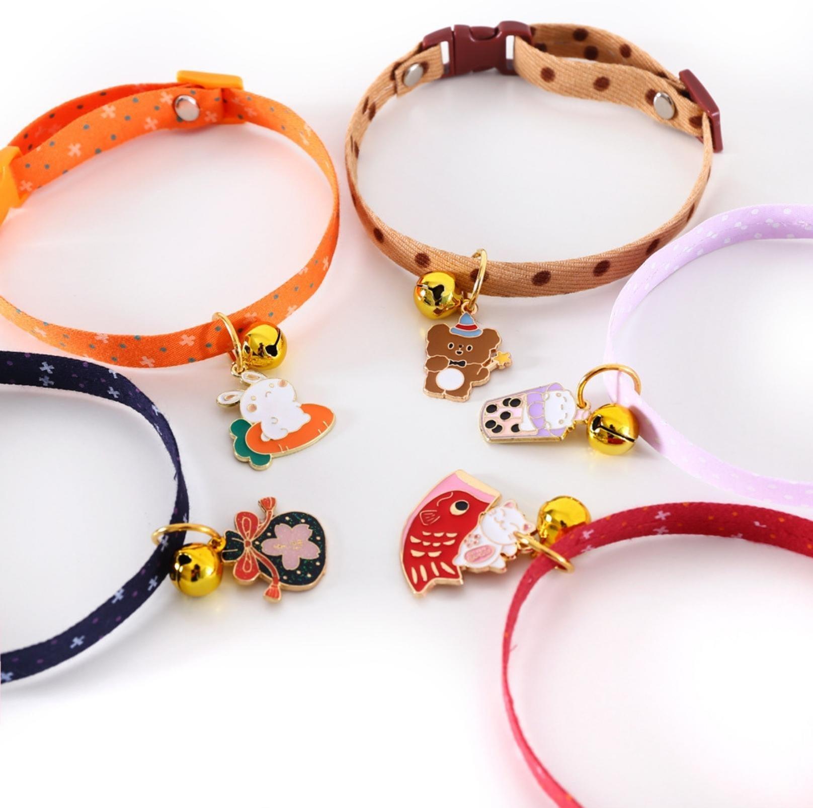 Stylish Cartoon Pendant Adjustable Pet Collar For Cats and Dogs