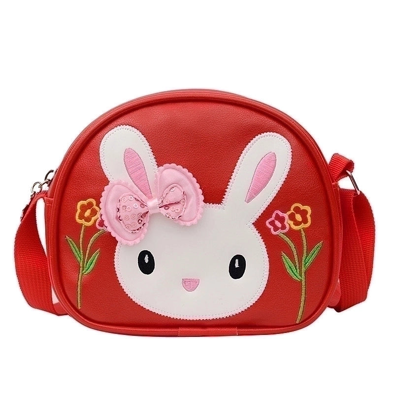 Kid'S Pu Leather Animal Cartoon Cute Semicircle Zipper Crossbody Bag