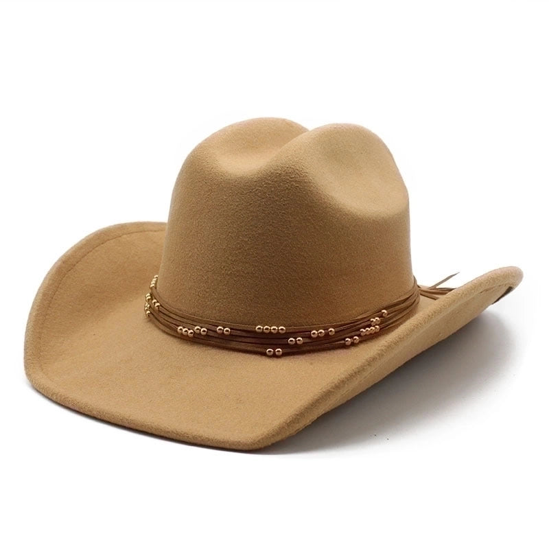 Unisex Retro Cowboy Style Tassel Big Eaves Fedora Hat