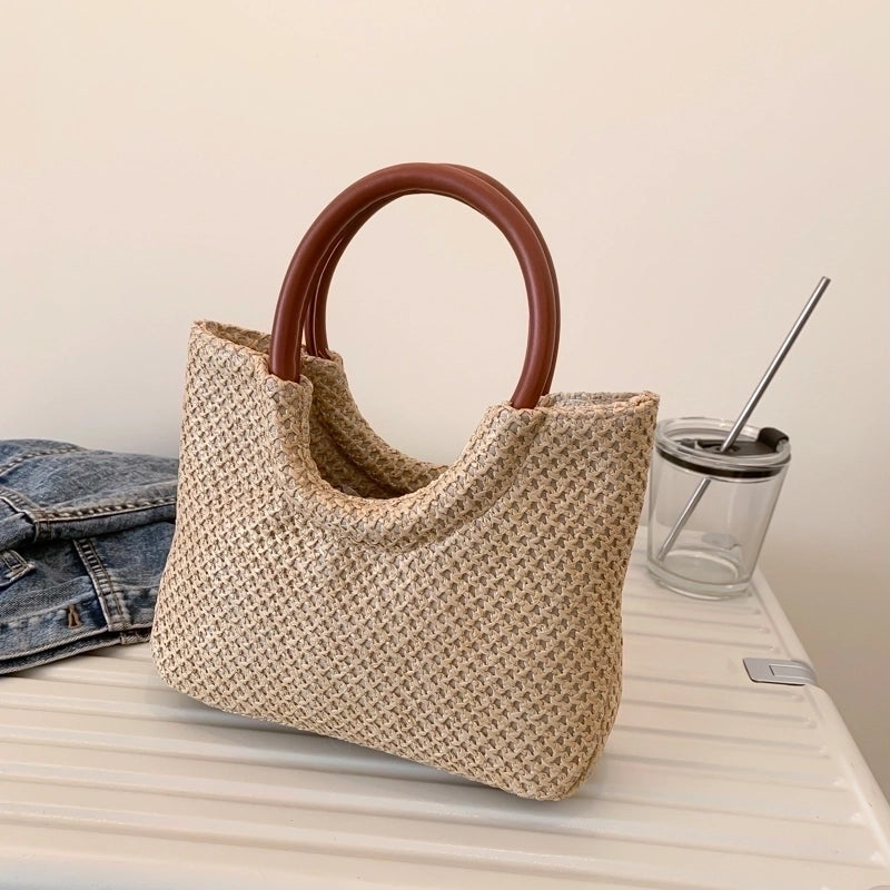 Women's All Seasons Straw Fashion Clutch Bag Tote Bag