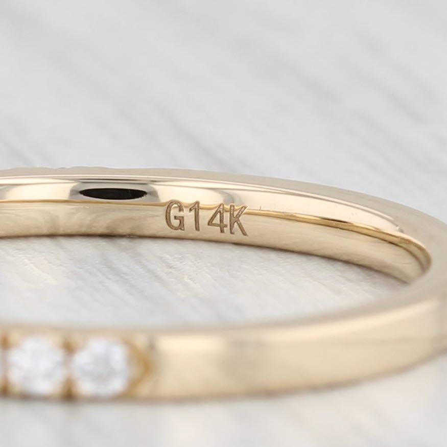 New 0.35ctw Stackable Diamond Ring 14k Yellow Gold Size 6.75 Wedding Band