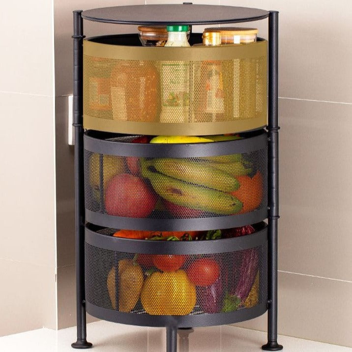 3-Tier Metal Vegetable Basket By Matrix