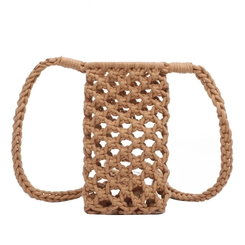 Women's Small Summer Straw Basic Square Bag