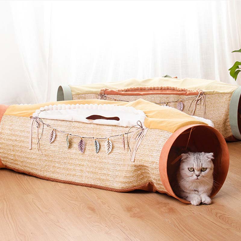 Collapsible Cat Play Tunnel Bed