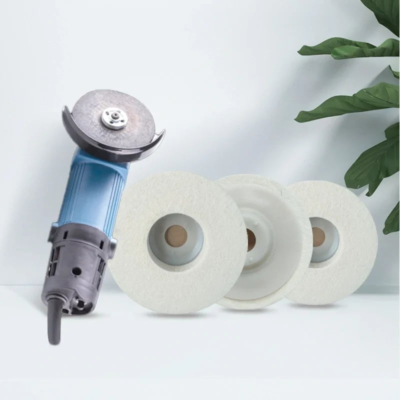 Wool Felt Buffing Wheel (Pack of 5) - Increase Shine & Luster with Polishing Pad Power Tool Accessories for Angle Grinder - 🎉Buy More Save More🎉