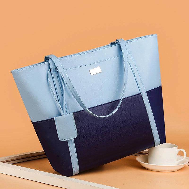 Soft Leather Big Bag Women's New  Simple Stitching Handbag Large Capacity Shoulder Bag Tote Bag Women's Bag