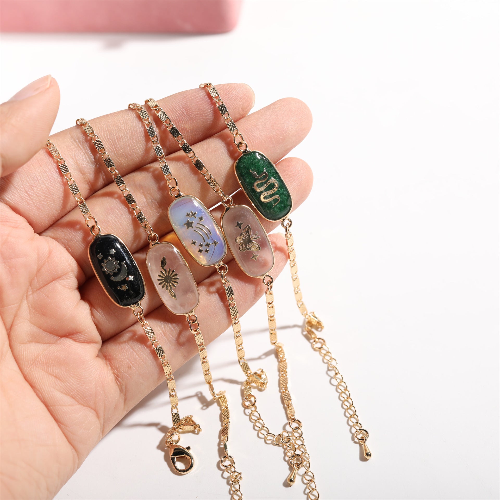 Vintage Women Retro Snake Geometric Resin Handmade Bracelets
