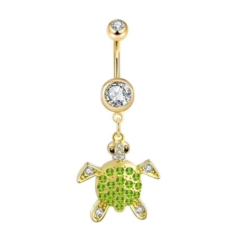 15 Pieces Minimalist Heart Shape Pineapple Butterfly Plating Inlay Stainless Steel Zircon Navel Stud