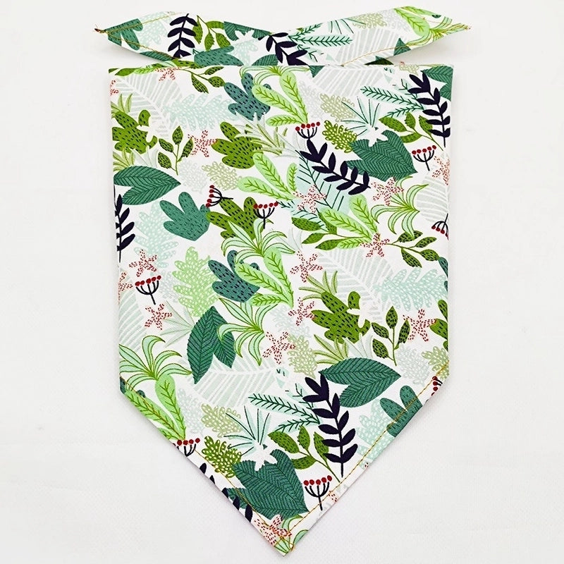 Cartoon Style Cotton Flower Printing Pet Saliva Towel