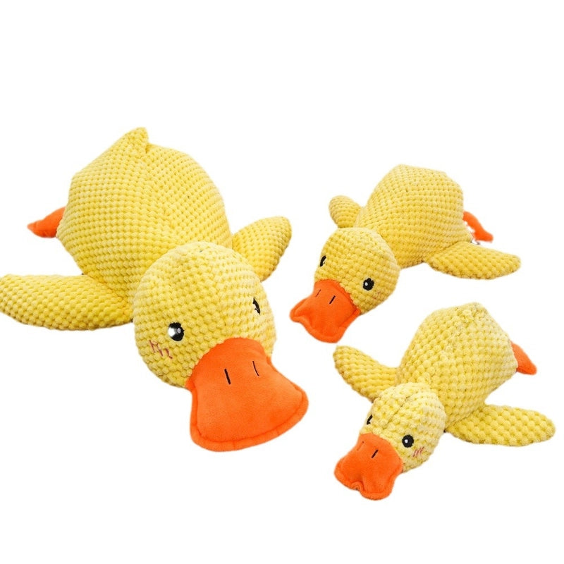 Cat Yellow Duck Dog Toy Plush Bite-Resistant Molar Sound Solving Artifact Golden Corgi Pet Supplies