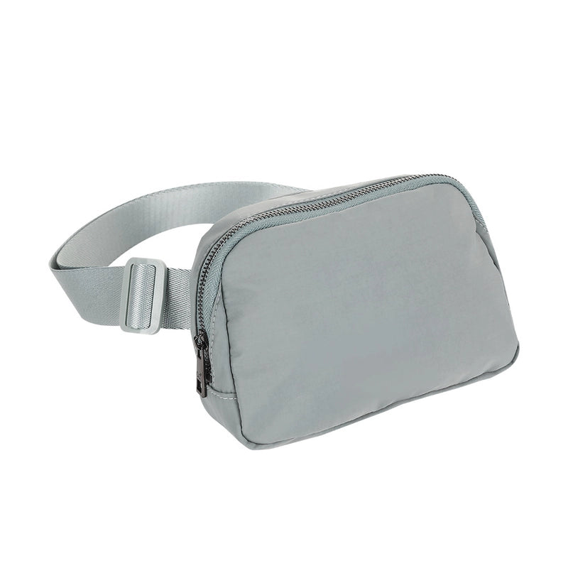Unisex Basic Solid Color Nylon Waist Bags