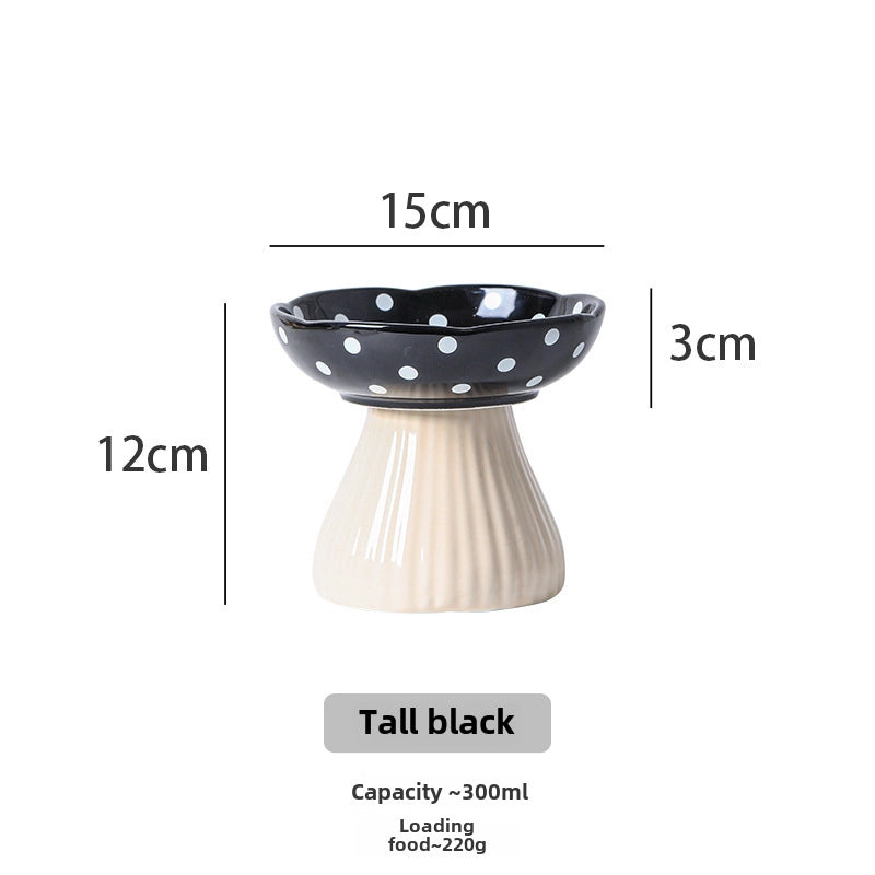 Cat Bowl Ceramic High Leg Protection Cervical Spine Anti-knock Pet Supplies Dog Rice Bowl Cat Food Basin Water Bowl Cat Food Bowl
