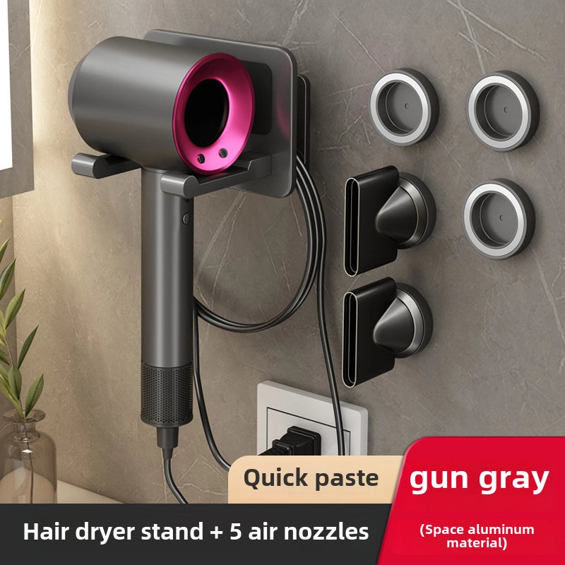 Hair Dryer Rack Punch-free Bracket Hair Dryer Rack Hair Dryer Storage Rack