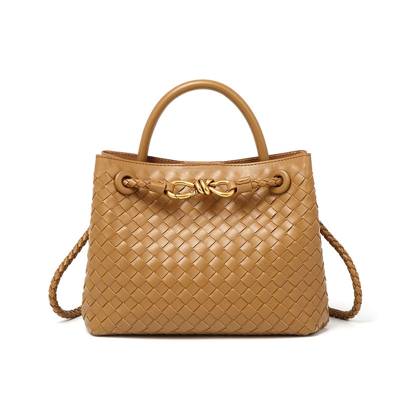 Women's Medium Pu Leather Solid Color Streetwear Square Magnetic Buckle Handbag
