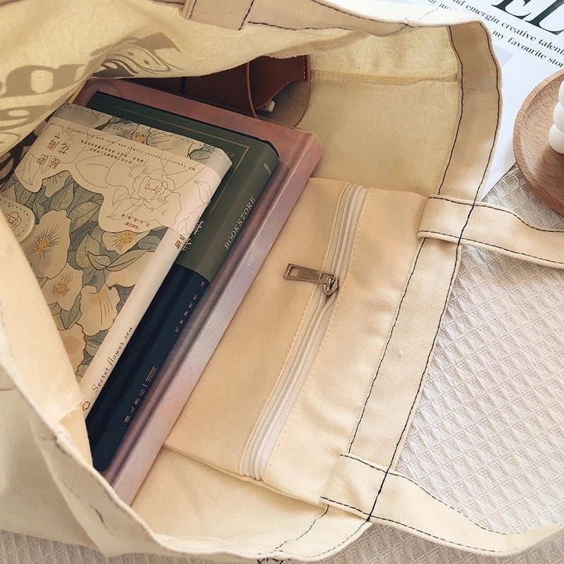 Women's Fashion Letter Canvas Shopping Bags