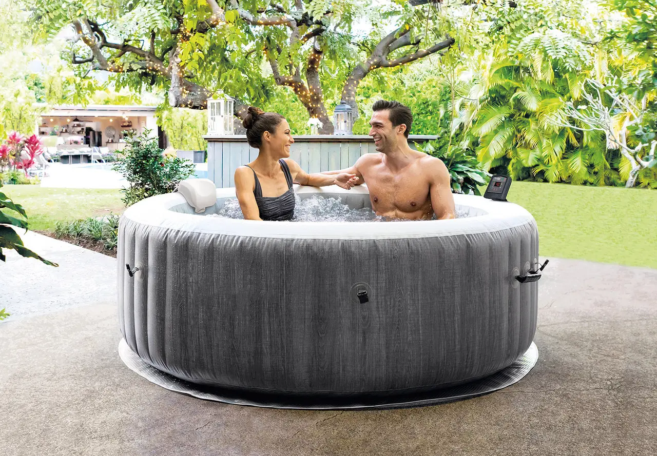 ⏰Last Day Sale $29.95💥Coleman Inflatable Spa Hot Tub with Heated Water System and 140 Bubble Jets🛀| Fits Up to 4 People