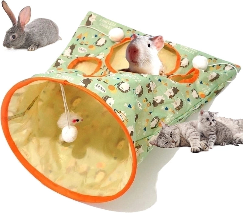 New Arrival Hot Sale Cat Diamond Bag Cat Tunnel Rolling Dragon With Ringing Paper Cat A Facility For Children To Bore Cat Interactive Play Cat Toy