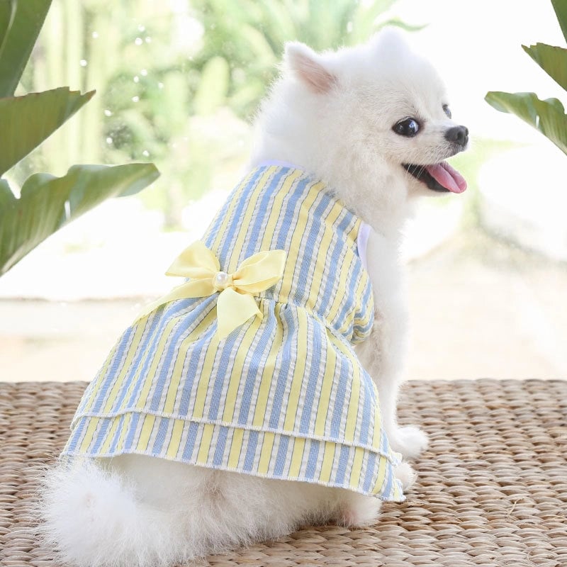 Cute Polyester Strawberry Bow Knot Pet Clothing