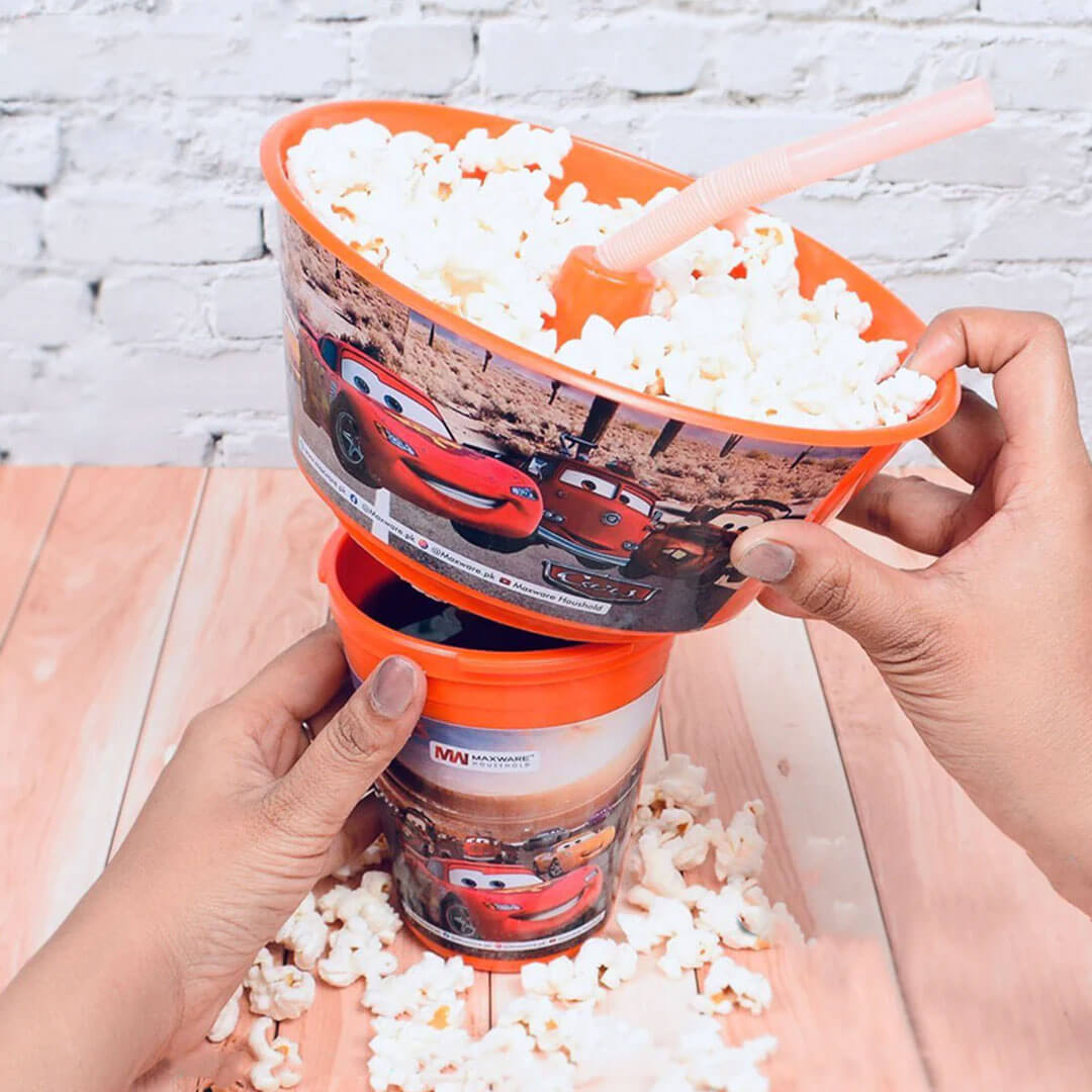 Snacks Bucket With Straw Cup