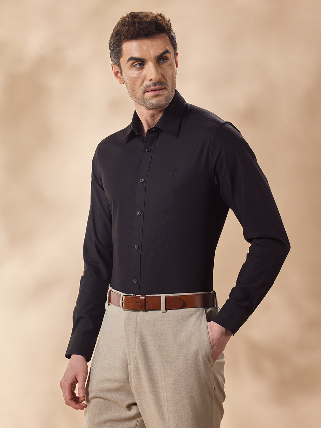 Men Black Formal Shirt (FELIX)