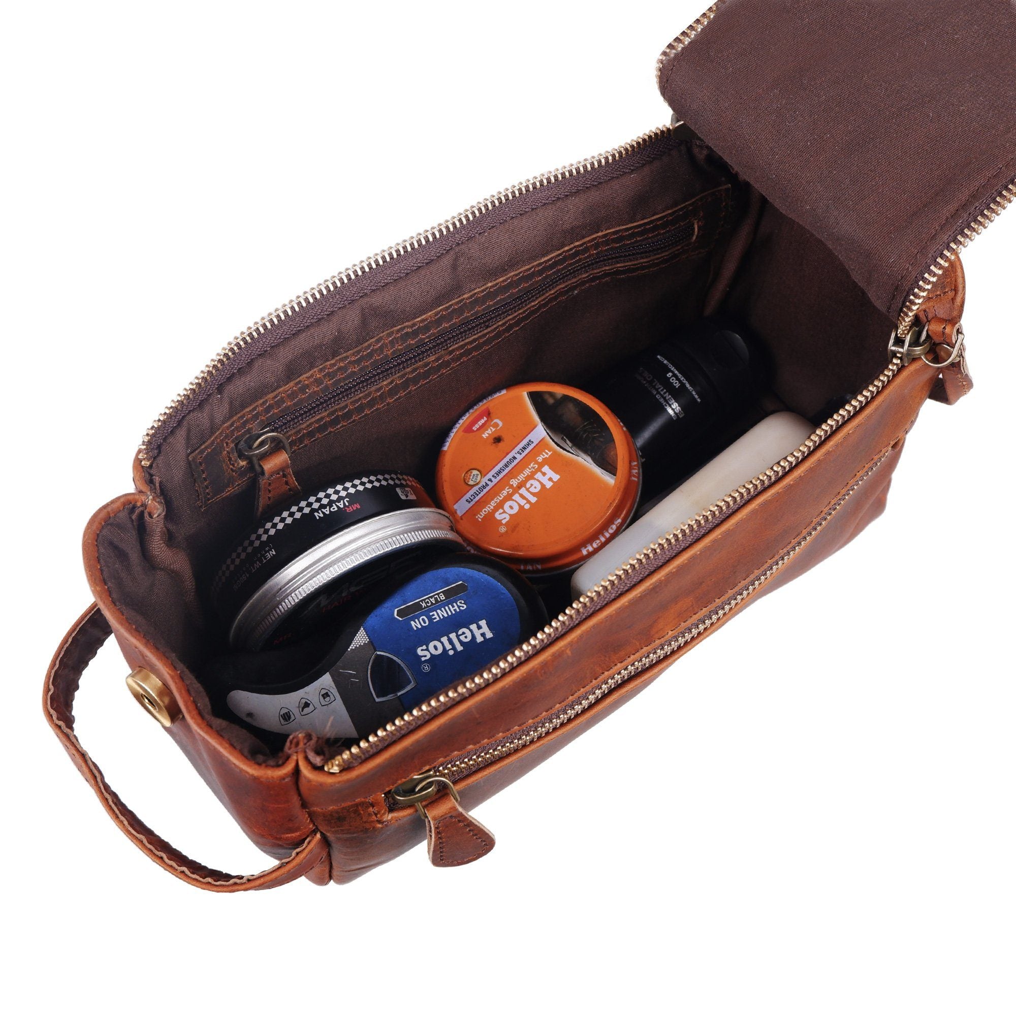 Walnut Travel Dopp Kit