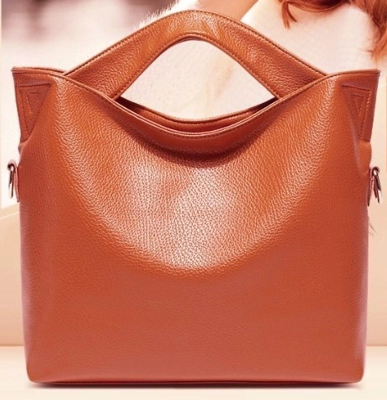 Women's Medium Pu Leather Leather Solid Color Classic Style Zipper Handbag