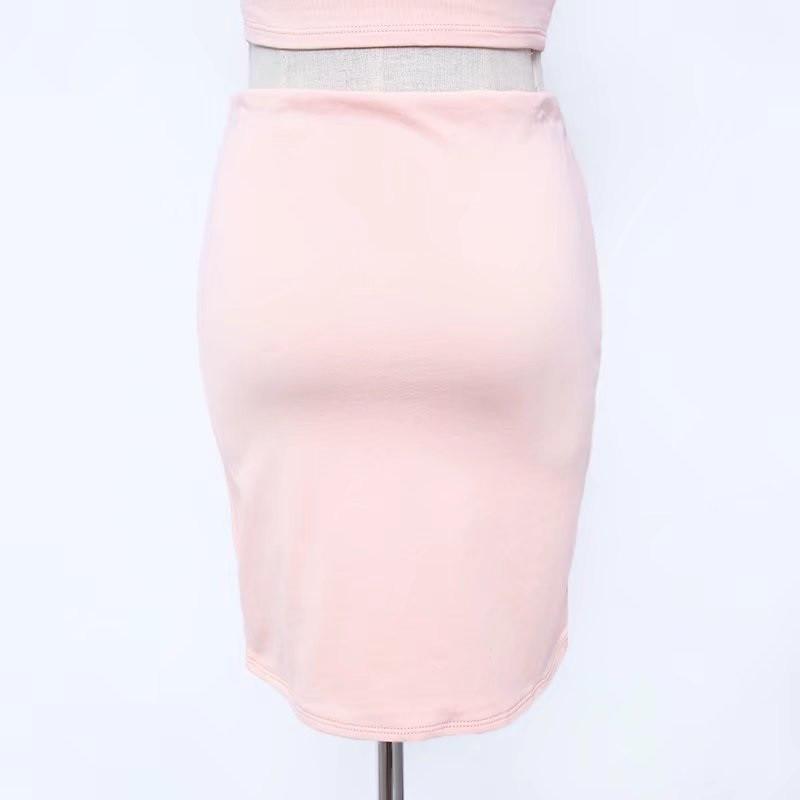 Cropped Top And Slim Mini Skirt Set
