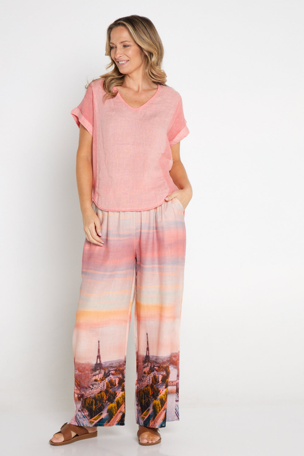 Vespera Linen Pants - La Vie en Rose