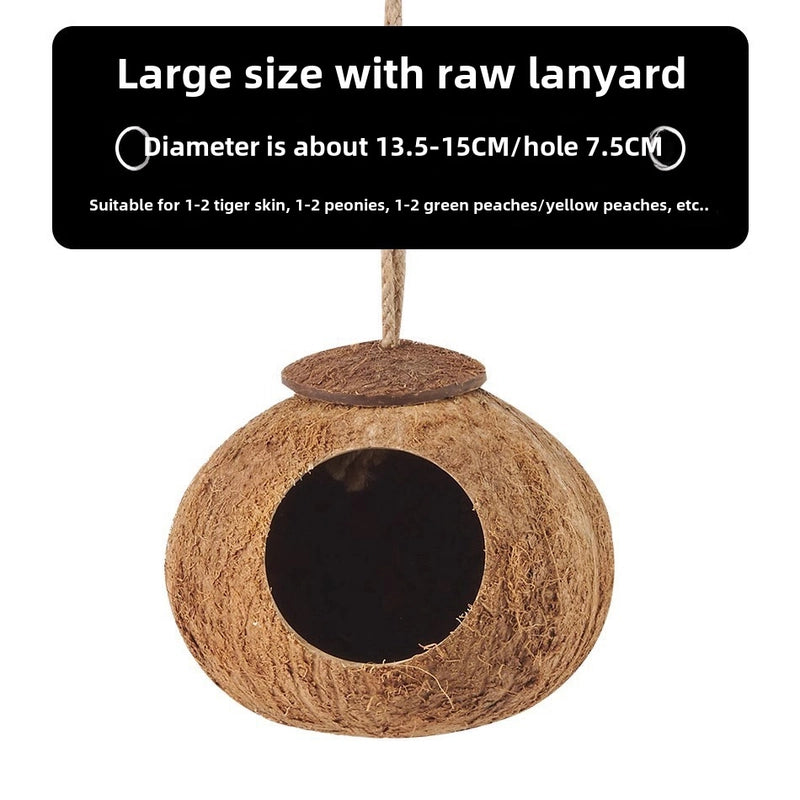 Bird's Nest Parrot Coconut Shell Nest Bed Large Size Bird's Nest Tiger Skin Peony Xuan Feng Pearl Bird Cage Special Warm Straw Woven Toy
