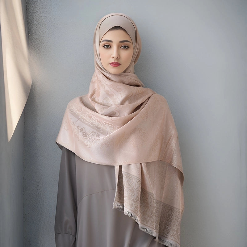 Women's Ethnic Style Minimalist Solid Color Polyester Silk Scarf