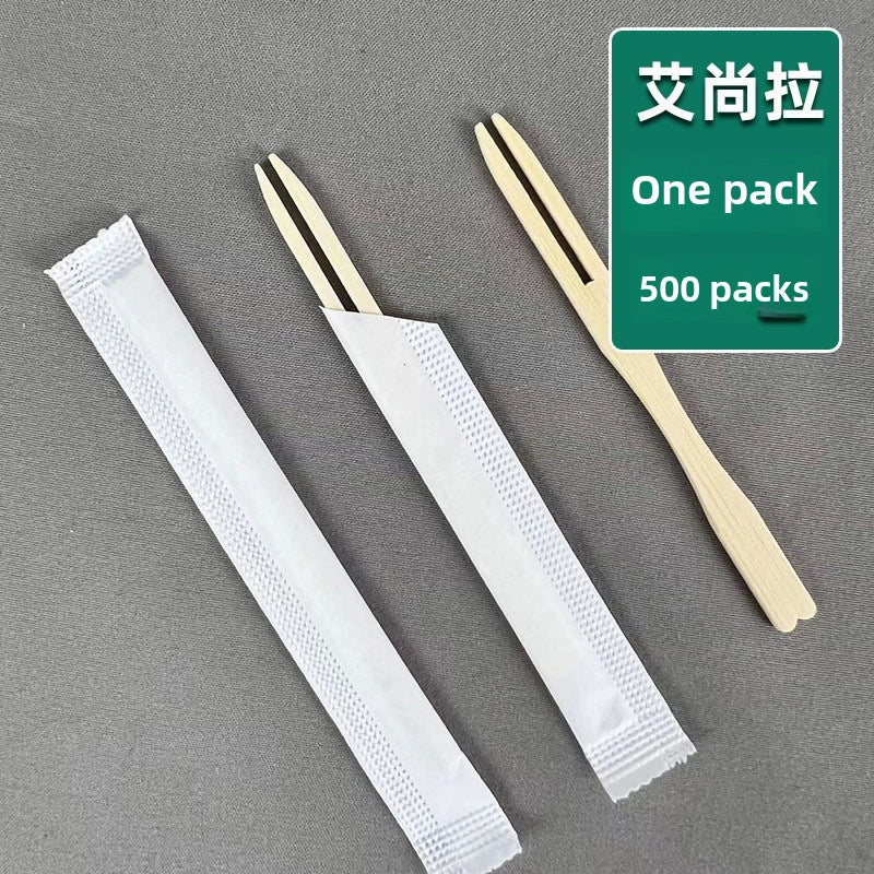 Bamboo Fruit Fork Disposable Children Heart-shaped Bamboo Fork KTV Bar Club Home Snack Fork Manufacturers