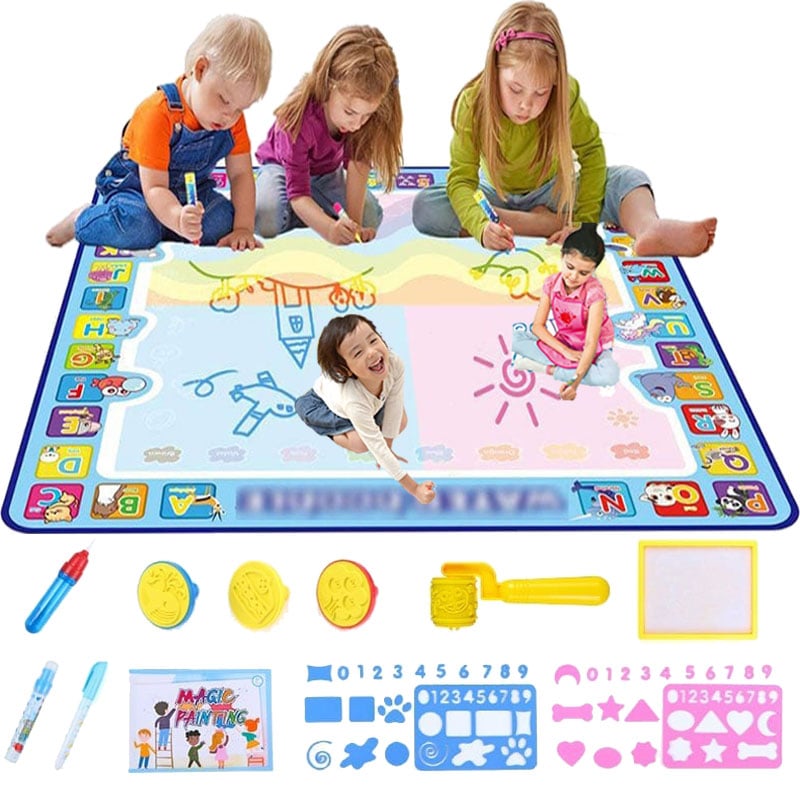 🎁Water Doodle Mat .Aqua Painting Drawing Mat Mess Free Learning Toy Mat