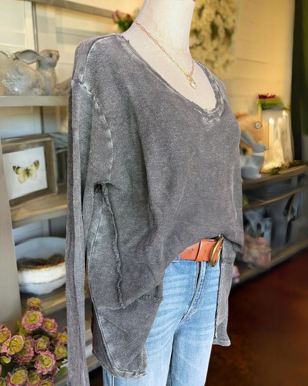 Vintage Wash Relaxed Pullover