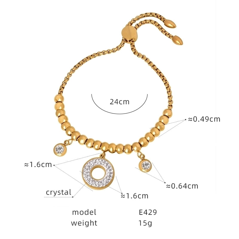 Hip-Hop Exaggerated Devil'S Eye Star Heart Shape Titanium Steel 18K Gold Plated Zircon Bracelets In Bulk