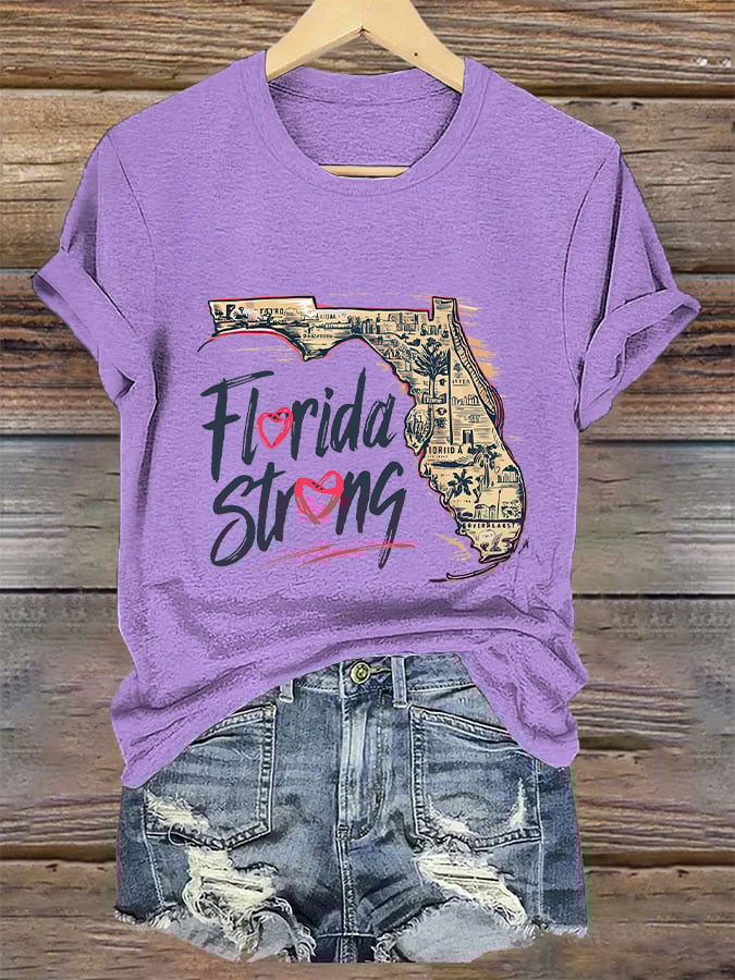 Women's 'Florida Strong' Print T-Shirt