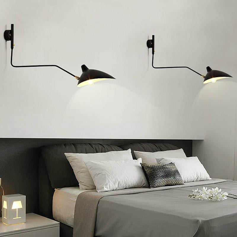 Hagar Black Deux | Mid-Century Wall Lamp