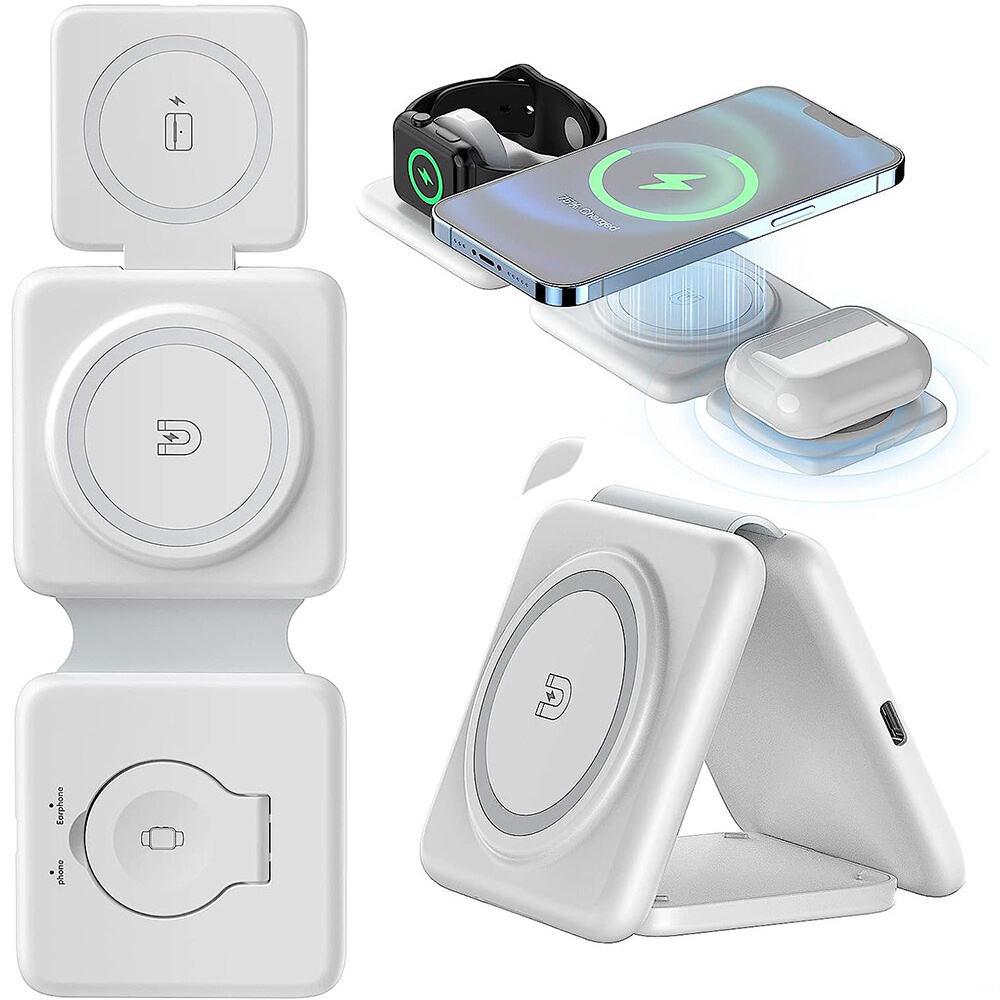 Foldable 3 in-1 Charging Station for Apple Devices