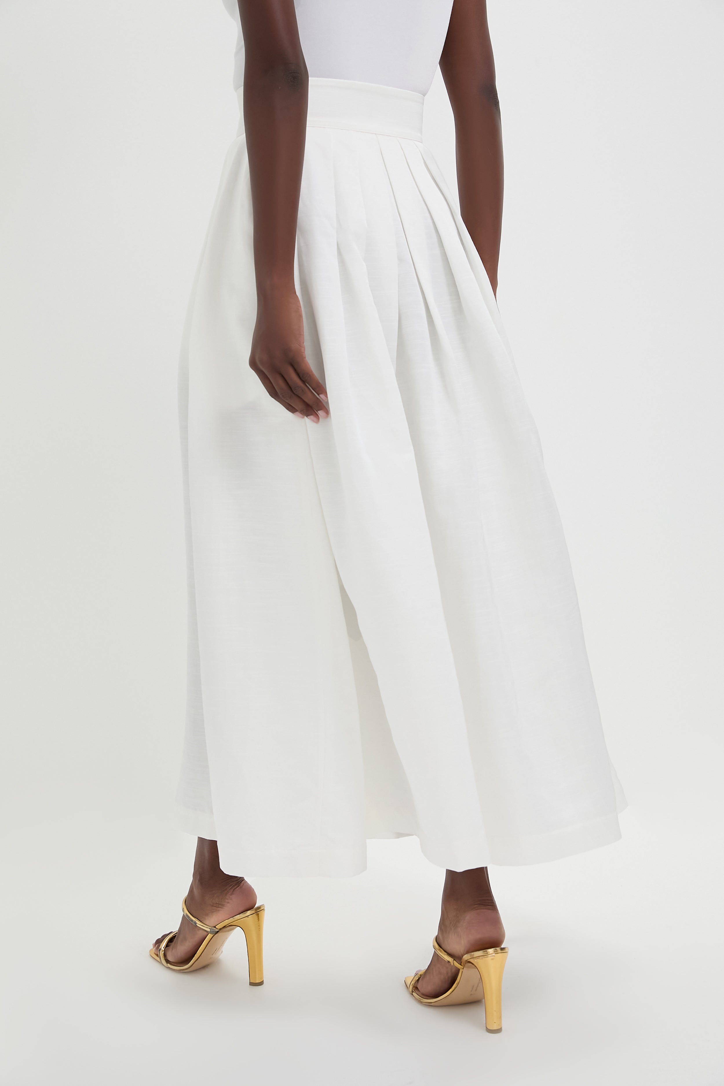 White Irving Textured Skirt